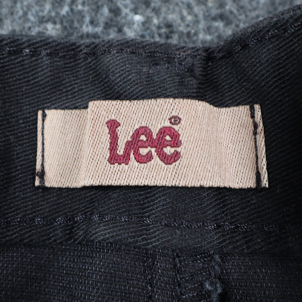 Lee Tapered Leg Pants Womens 16 L Black Smart Fabric Side Elastic Pleated C863 - take2supply