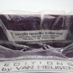 Van Heusen Dress Shirt Mens 16.5 32/33 Vintage 90s Purple Striped Deadstock NIP - take2supply