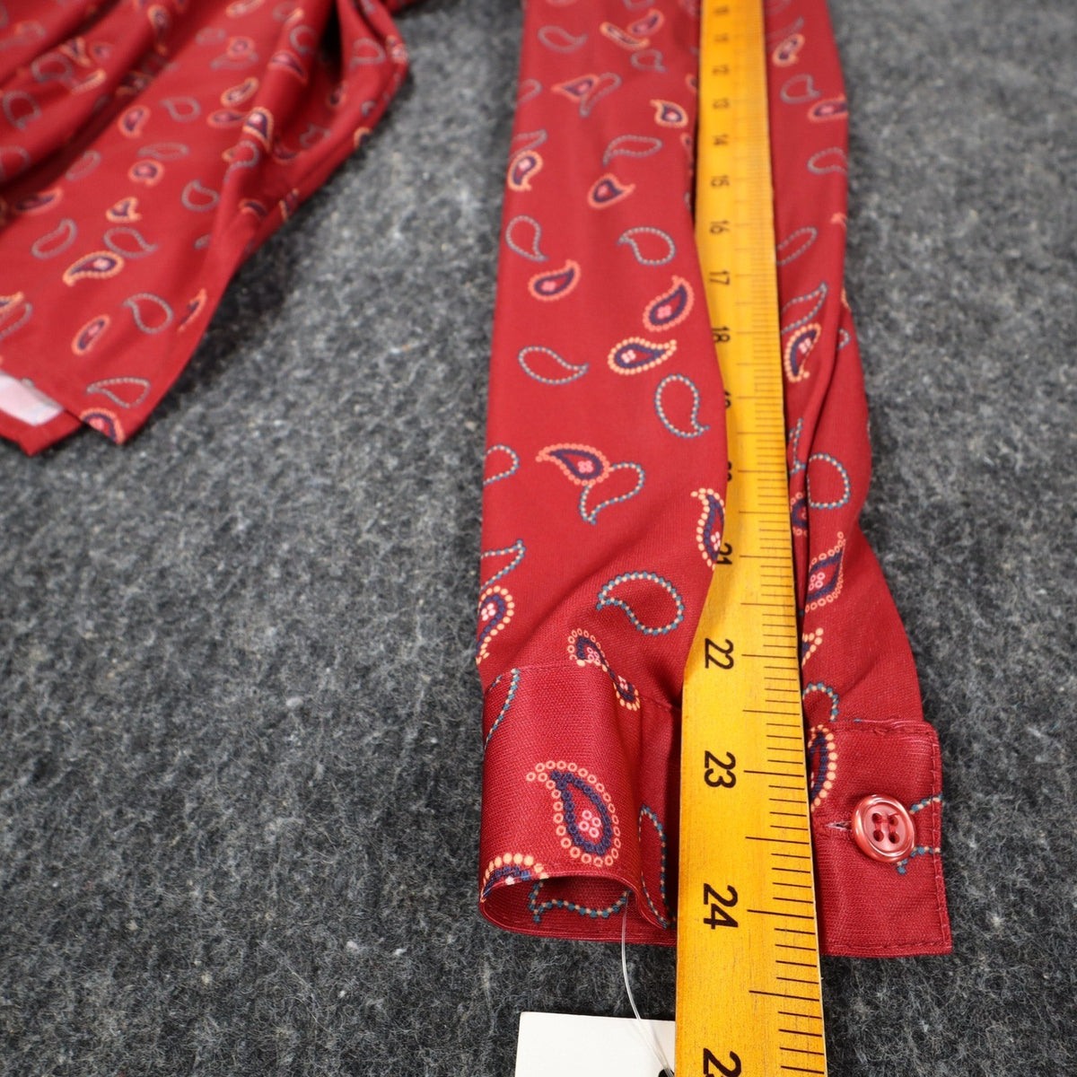 Nikki Blouse Womens 14 Vintage 90s Rust Red Paisley Polyester Button Up Shirt - take2supply