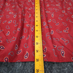 Nikki Blouse Womens 14 Vintage 90s Rust Red Paisley Polyester Button Up Shirt - take2supply
