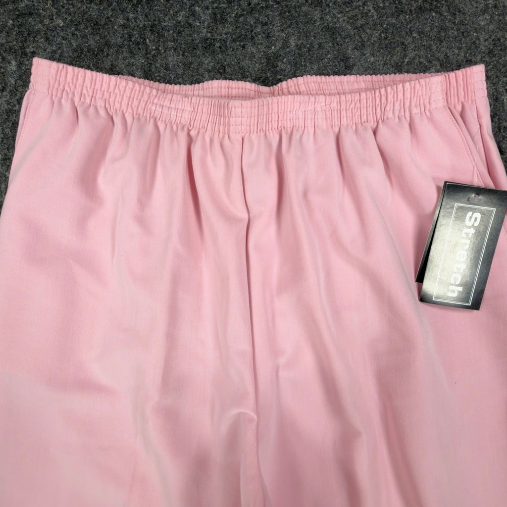 Southern Lady Pull On Pants Womens 14 Petal Pink Stretch Elastic Waist NWT - take2supply