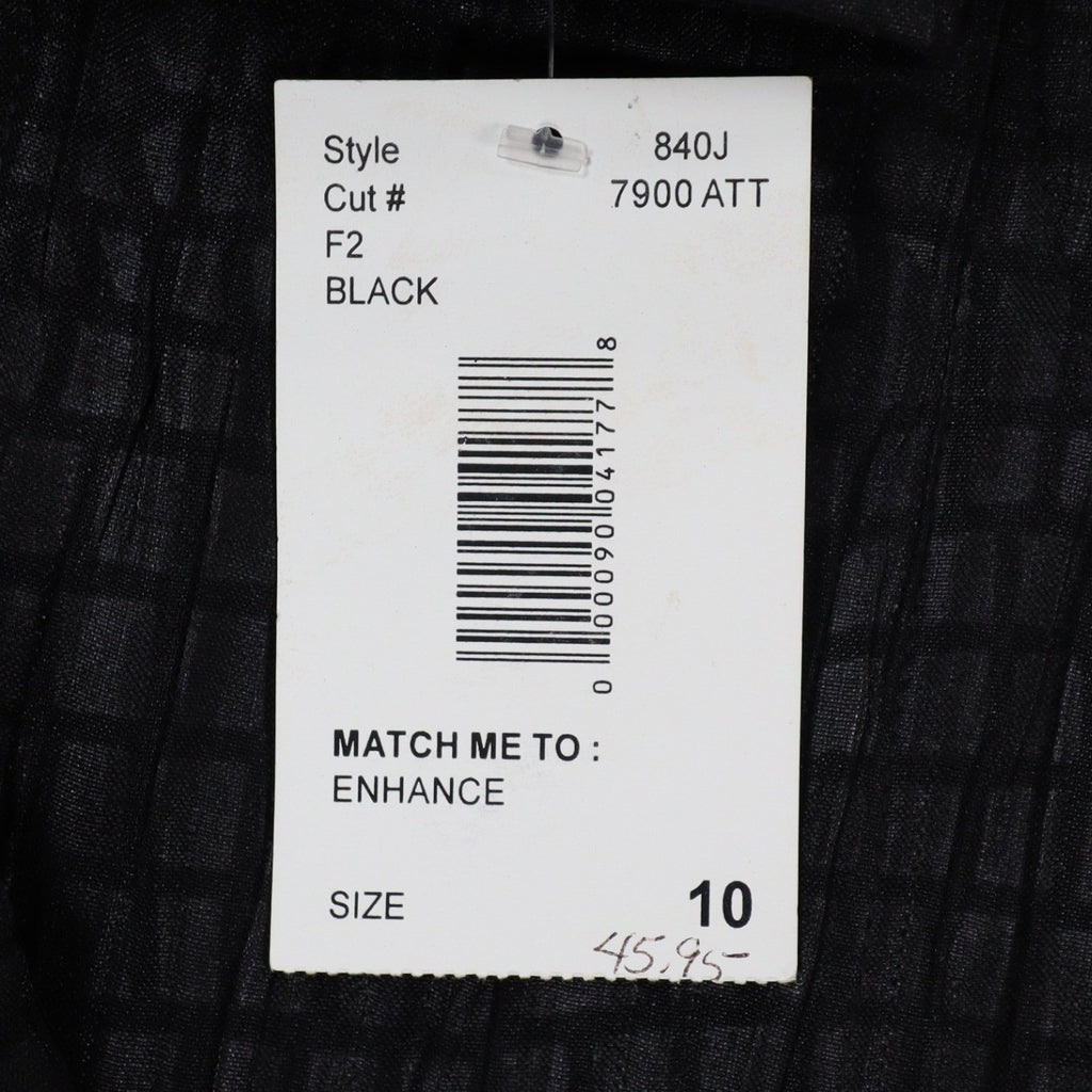 N Touch Jacket Womens 10 Black Textured Puckered Zip Front Mock Neck NWT - take2supply