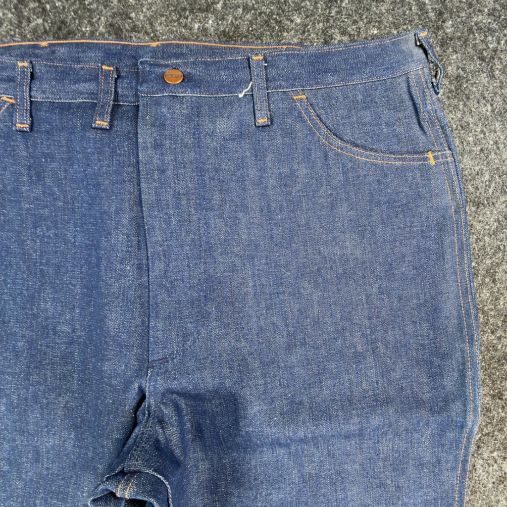 Maverick Vintage 1970s Bootcut Jeans Mens 42x34 Dark Wash Cotton Denim NOS NEW - take2supply