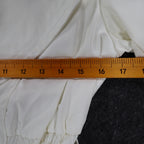 Takara Trench Coat Womens M White Belted Double Breasted Smocked NOS NWT - take2supply