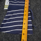 Erin London Womens M Navy White Striped Zip Hoodie Bell Sleeve Pockets NWT - take2supply