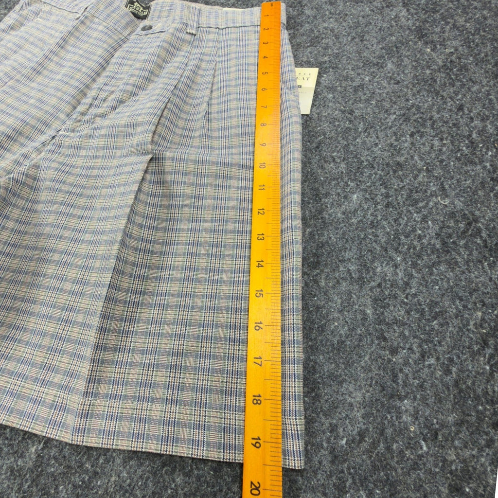 Vintage Lee Casuals Pleated Shorts Womens 14 Medium Plaid Cotton NWT 90s - take2supply