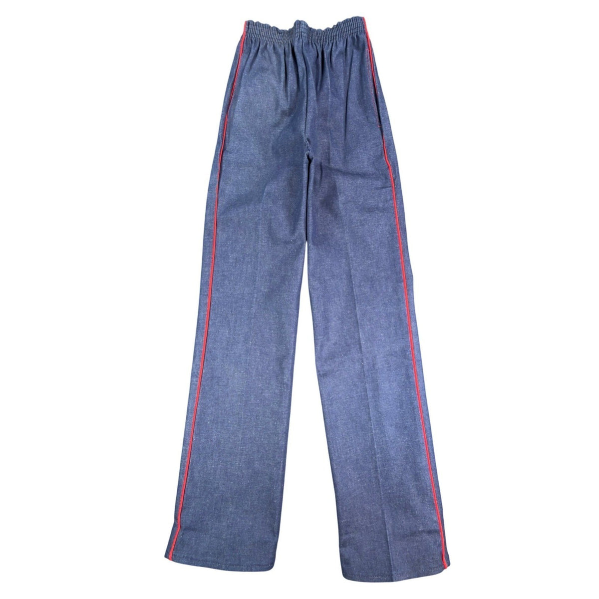 Young Maverick Vintage 80s Jeans Girls 10 Blue Cotton Red Piping NWT NOS USA - take2supply