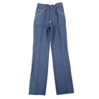 Maverick Jeans Boys 12 Slim 24x27 Vintage 70s Blue Cotton Poly Straight Leg USA - take2supply