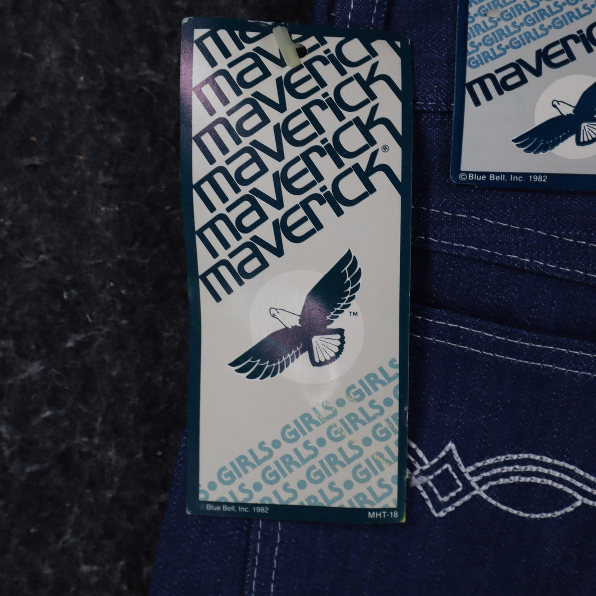 Vintage Maverick Girls Jeans 8 Slim Blue Straight Leg Denim NOS - take2supply