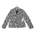 Erin London Zebra Print Blazer Jacket Womens Size Medium NWT Black White Ottoman - take2supply
