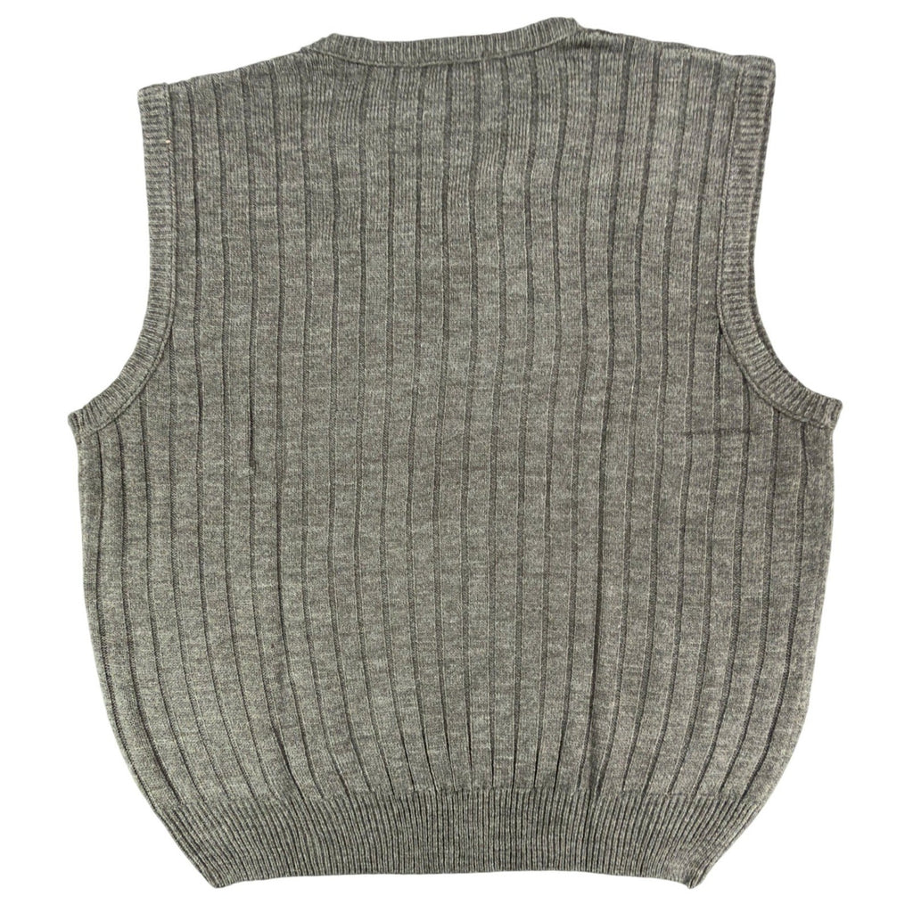 D'Avila Sweater Vest Mens XXL Gray Ribbed V-Neck Acrylic NWT C530 - take2supply
