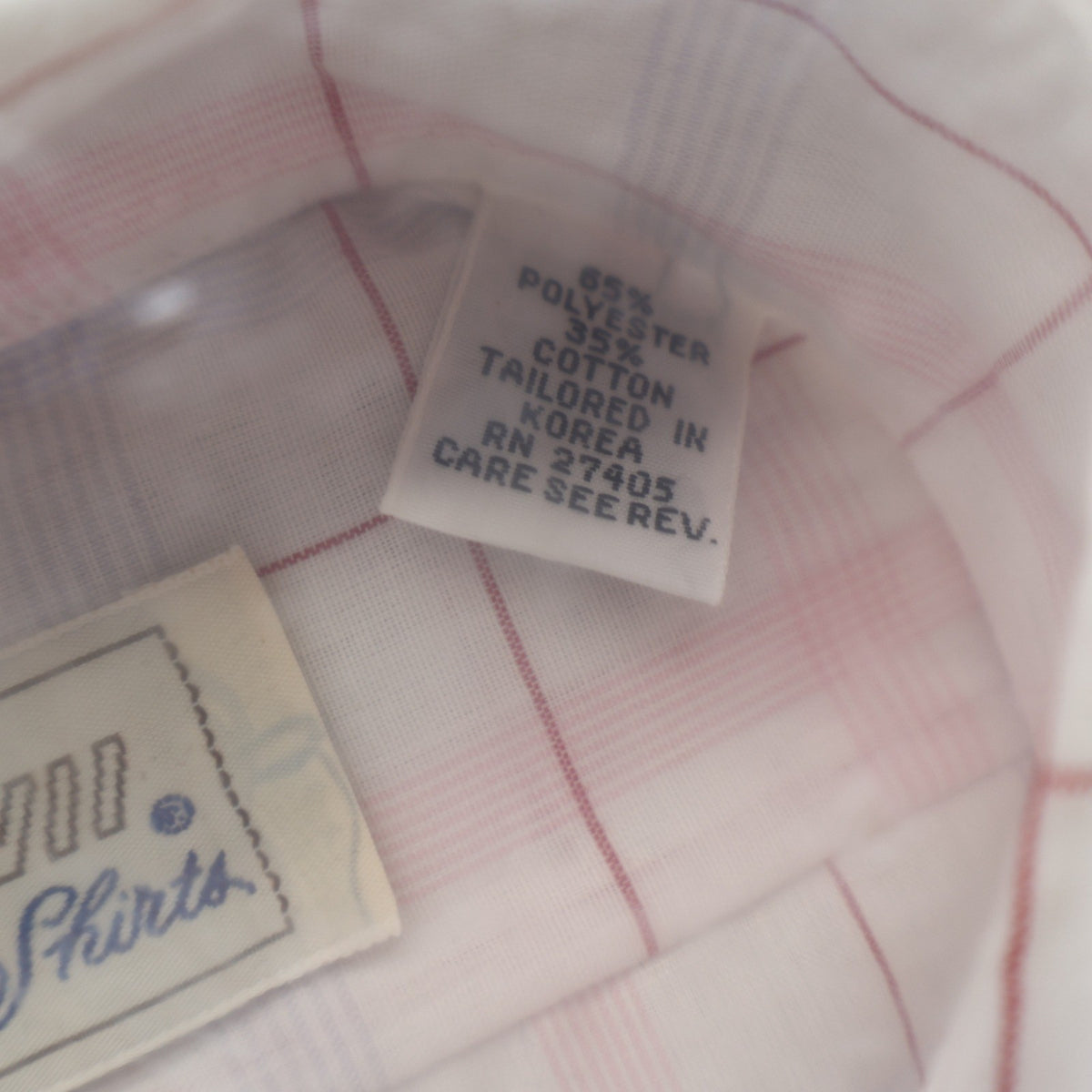 Mark VII Dress Shirt Mens 16 32/33 Vintage Deadstock White Red Blue Plaid - take2supply