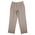 Haggar Dress Pants Mens 33x30 Pleated Wool Blend Brown Cuffed Deadstock - take2supply