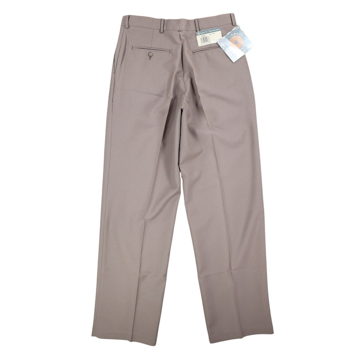 Levi's Travelers Dress Pants Mens 33x32 Vintage 90s Brown Wool Blend Pleated NWT - take2supply
