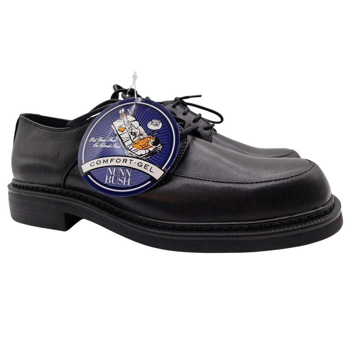 Nunn Bush Hayden Black Leather Oxford Mens Size 10 M Comfort Gel Shoes 83883-57 - take2supply