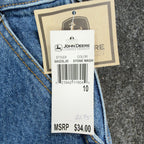John Deere Y2K Carpenter Denim Shorts Boys 10 Blue Stone Wash NWT Deadstock - take2supply