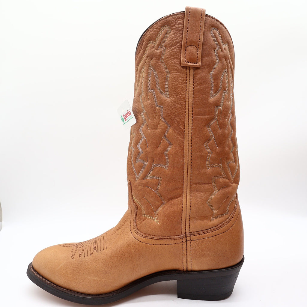Laredo Western Cowboy Boots Mens 10 EW Leather Walnut Deertan 68372 NWT Box - take2supply