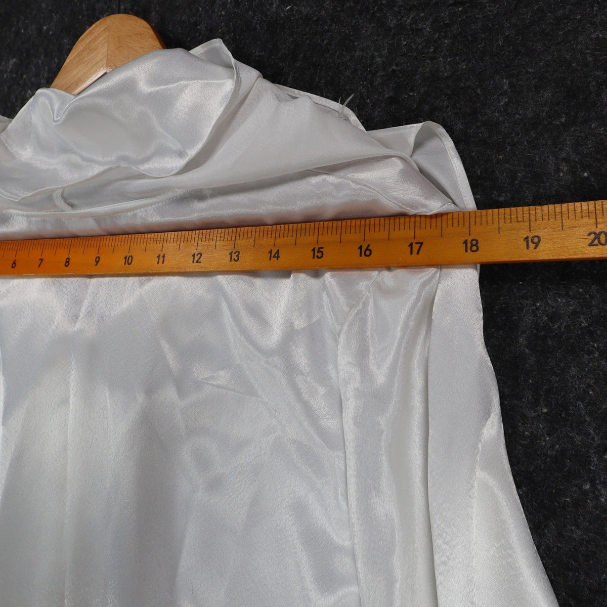 Laura Mae Blouse Womens 12 Vintage 80s White Satin Sailor Collar Tie Neck 6620 - take2supply