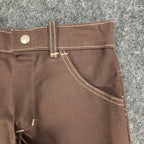 Linchers Vintage 70s Twill Shorts Mens W26 Brown Cotton Blend NWT Deadstock - take2supply