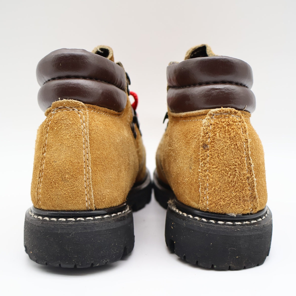 Lasco Mountain Climber Boots Size 4.5 Vintage Tan Suede Red Laces Deadstock - take2supply