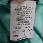 Southern Lady Pleated Shorts Womens Size 10 Aqua Twill High Waist Elastic Back - take2supply