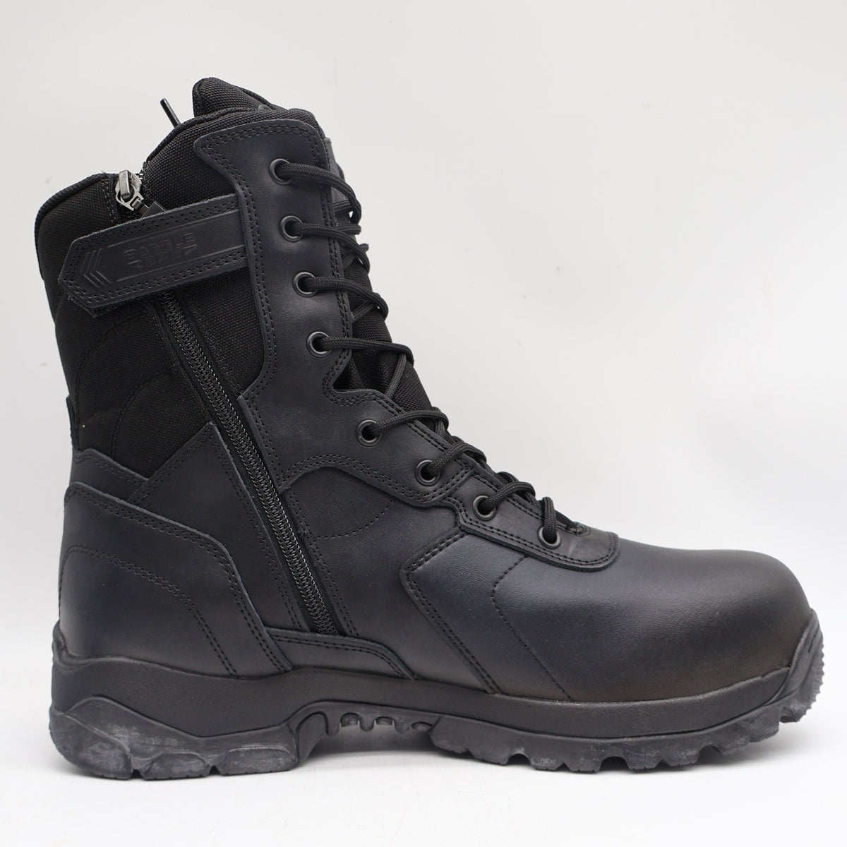 Battle Ops Tactical Boot Mens 11 8-Inch Side-Zip Waterproof Composite Toe Black - take2supply
