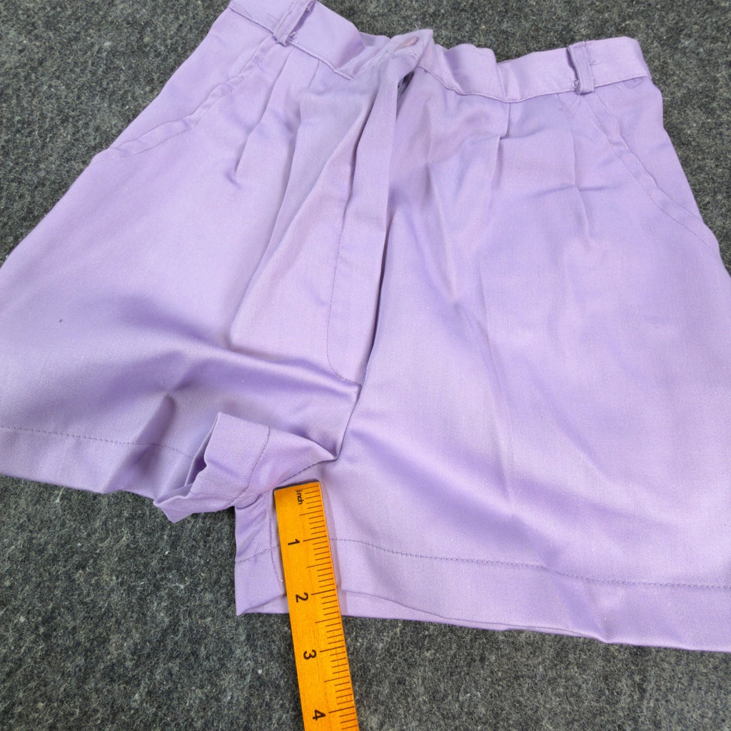 Gazelle Shorts Womens 3/4 Lavender Vintage Pleated High Waist 80s USA NWT - take2supply