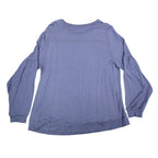 Erin London Top Womens XL Blue Rhinestone Balloon Sleeve French Terry New 15223 - take2supply