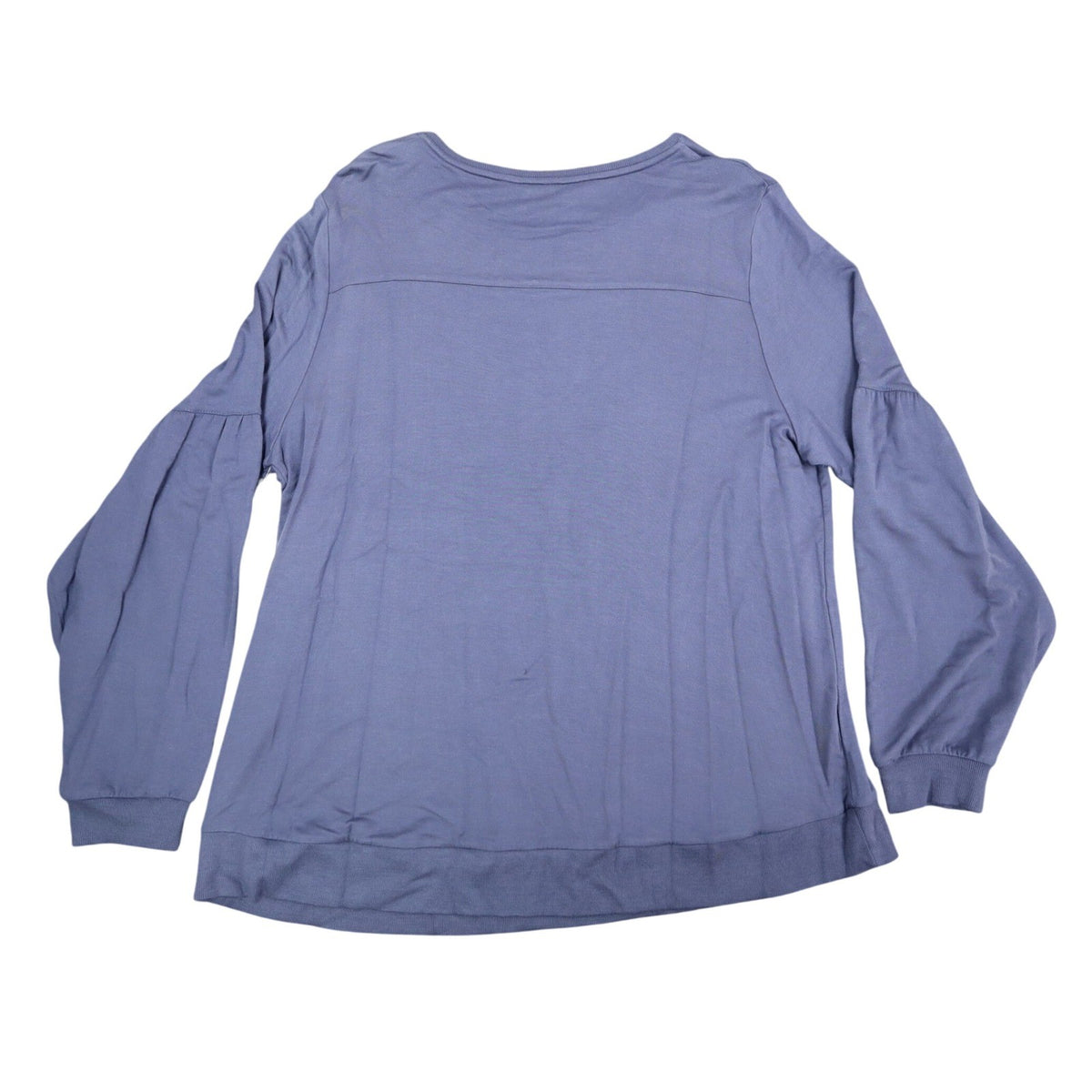 Erin London Top Womens XL Blue Rhinestone Balloon Sleeve French Terry New 15223 - take2supply