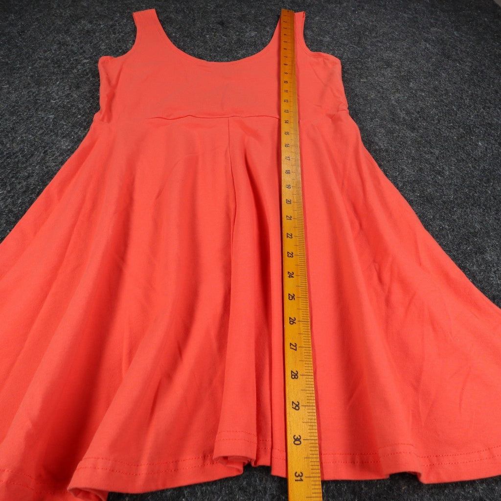 Angie Dress Large L NWT Orange Cotton Spandex Fit Flare Sleeveless C795 - take2supply