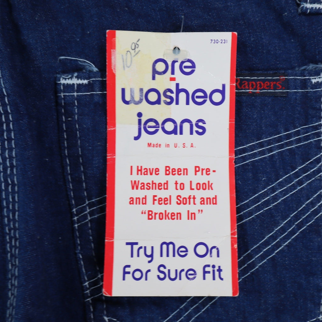 Dee Cee Rappers Jeans Womens 16 Regular Vintage Deadstock Blue Cotton USA Made - take2supply