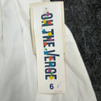 On The Verge Vintage 90s Pleated Shorts Womens 6 White Cotton NWT - take2supply
