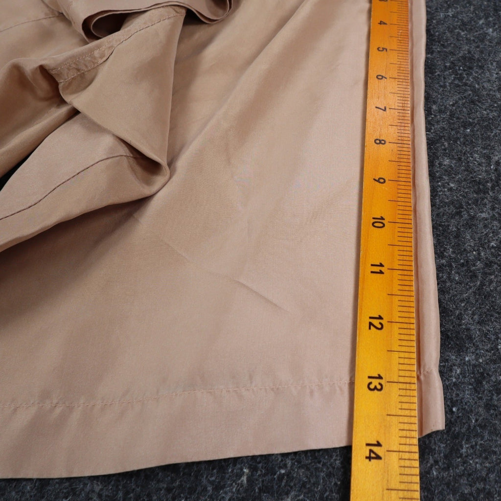 AFMK Collection by Moda Shirt Mens XL Tan 100% Silk Short Sleeve Button Down - take2supply