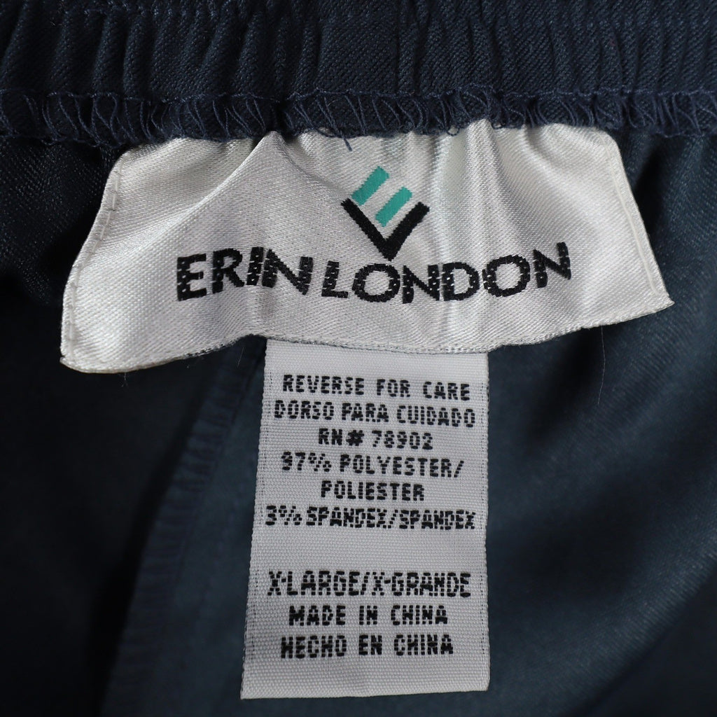Erin London Pants Womens XL Silverado Blue Pleated Elastic Waist New NWT C853 - take2supply
