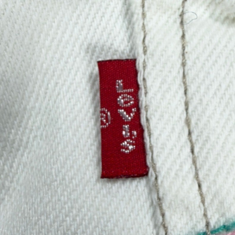 Levi's Y2K Bermuda Shorts Girls 12 White Denim NWT Deadstock - take2supply