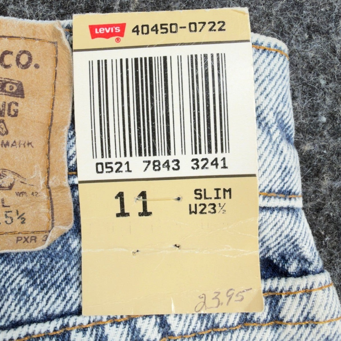 Levis 550 Jeans Boys 11 Slim Vintage 90s Light Acid Wash Denim Made in USA NWT - take2supply