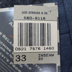 Levi's Travellers Trousers Mens 34x32 Vintage 80s Blue Gray Pleated Deadstock - take2supply
