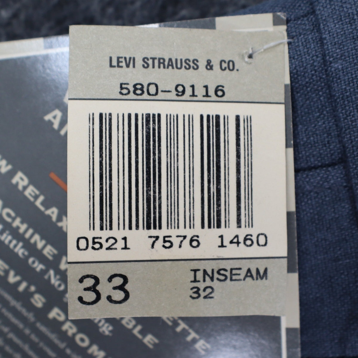Levi's Travellers Trousers Mens 34x32 Vintage 80s Blue Gray Pleated Deadstock - take2supply