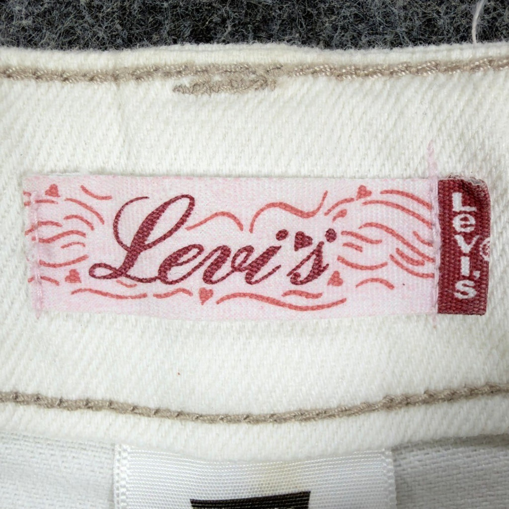 Levi's Y2K Bermuda Shorts Girls 12 White Denim NWT Deadstock - take2supply