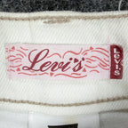 Levi's Y2K Bermuda Shorts Girls 12 White Denim NWT Deadstock - take2supply