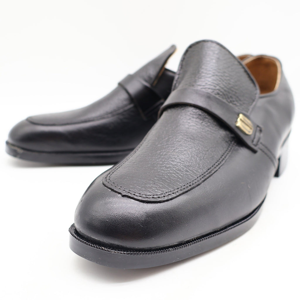 Barclay Slip On Loafers Mens 7 D Vintage Black Leather PermaSole USA 95183 - take2supply