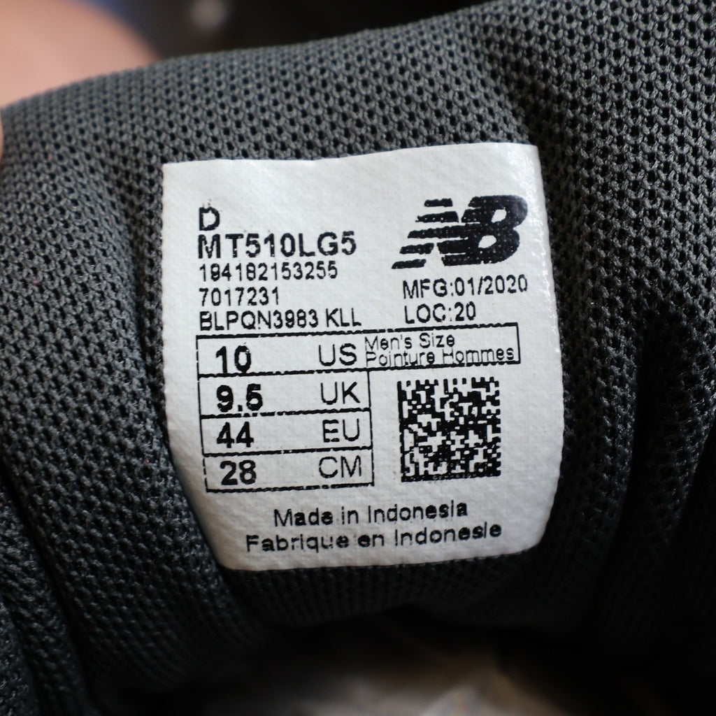 New Balance 510v5 Trail Running Shoes Mens 10 Grey MT510LG5 All Terrain - take2supply