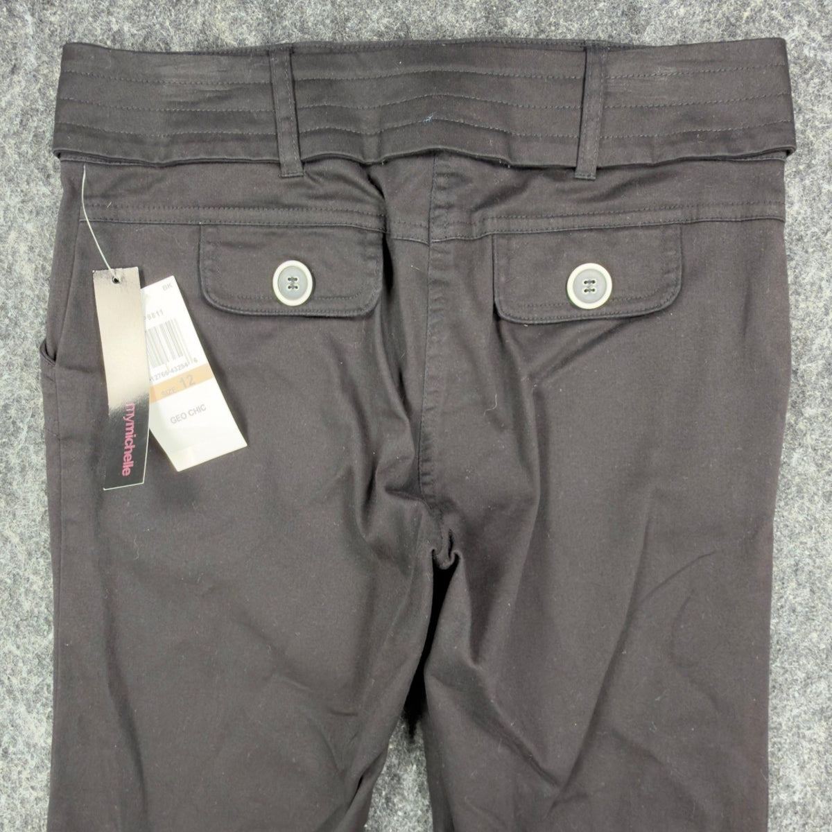 My Michelle Y2K Flare Pants Girls 12 Black Stretch Low Rise NWT Deadstock - take2supply