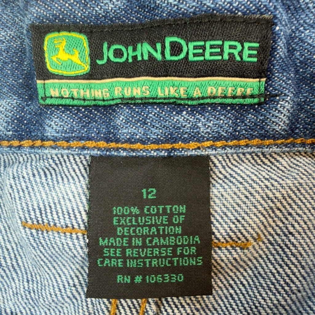 John Deere Y2K Carpenter Denim Shorts Boys 12 Stone Wash Cotton NWT Deadstock - take2supply