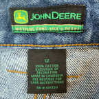 John Deere Y2K Carpenter Denim Shorts Boys 12 Stone Wash Cotton NWT Deadstock - take2supply