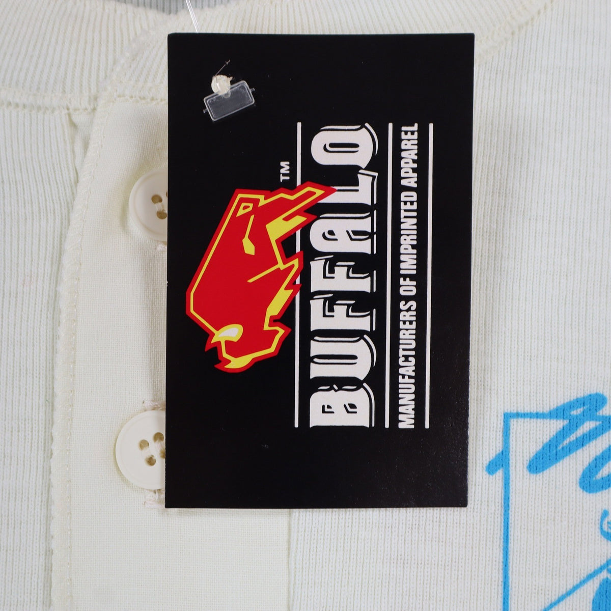 Buffalo Inc Henley Shirt Large Ski Graphic Cream Long Sleeve Cotton Blend USA NW - take2supply