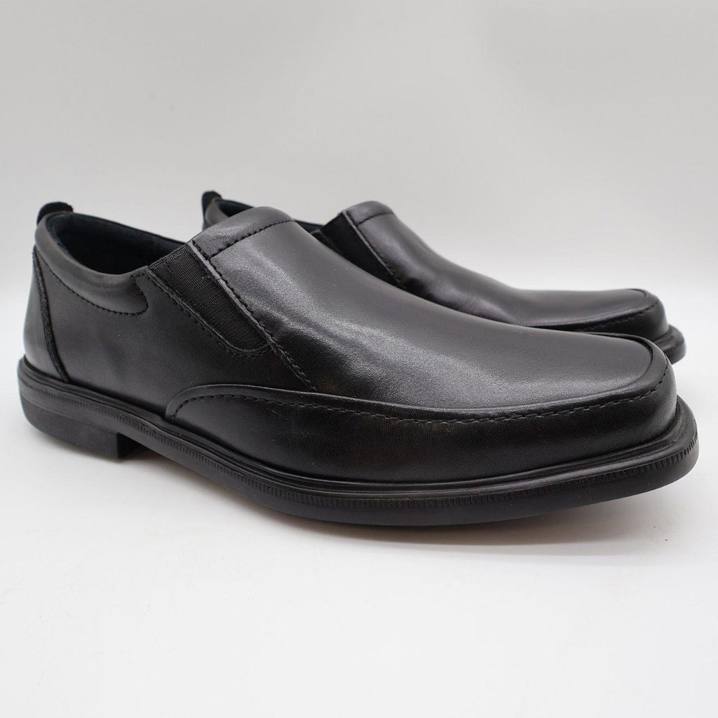Hush Puppies Platon Hopper Mens 10 Wide Black Leather Slip On Loafer HM01686-001 - take2supply
