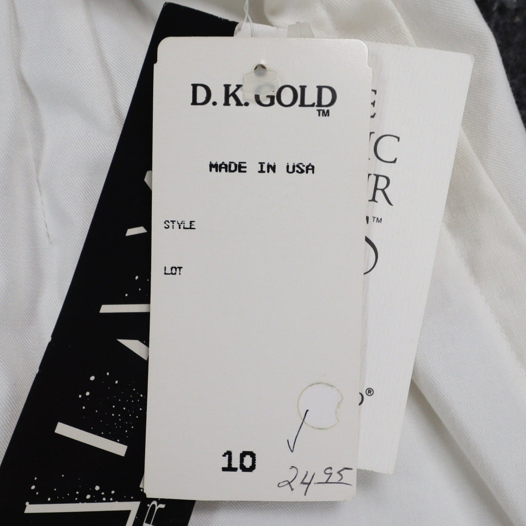D.K. Gold Pencil Skirt Womens 10 Vintage 90s White Galaxy Stretch Cotton NWT - take2supply