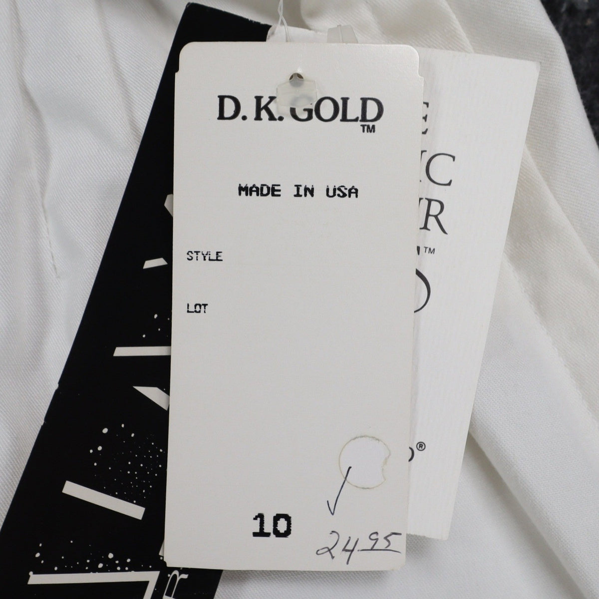 D.K. Gold Pencil Skirt Womens 10 Vintage 90s White Galaxy Stretch Cotton NWT - take2supply