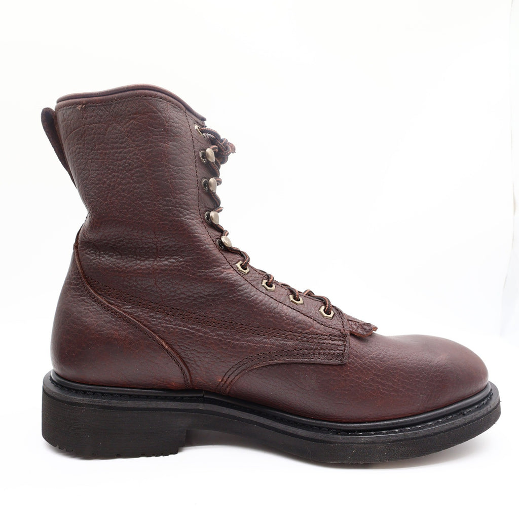 Dan Post Lace Up Boots Mens 13D Brown Oily Leather Kiltie DP69612 New With Tags - take2supply